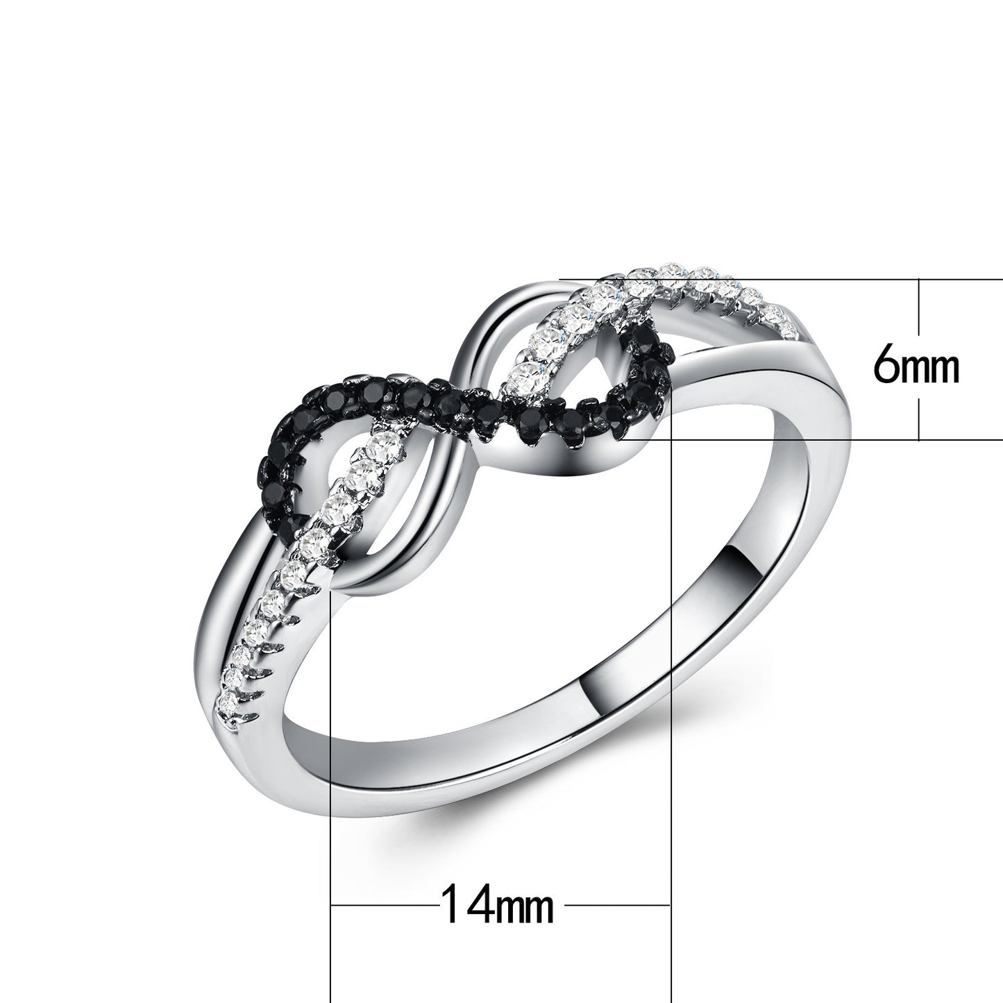 Zircon Inlaid Ring Platinum Plated Copper Jewelry For Women Everyday Wear And Occasions Elegant Fashion Lustre