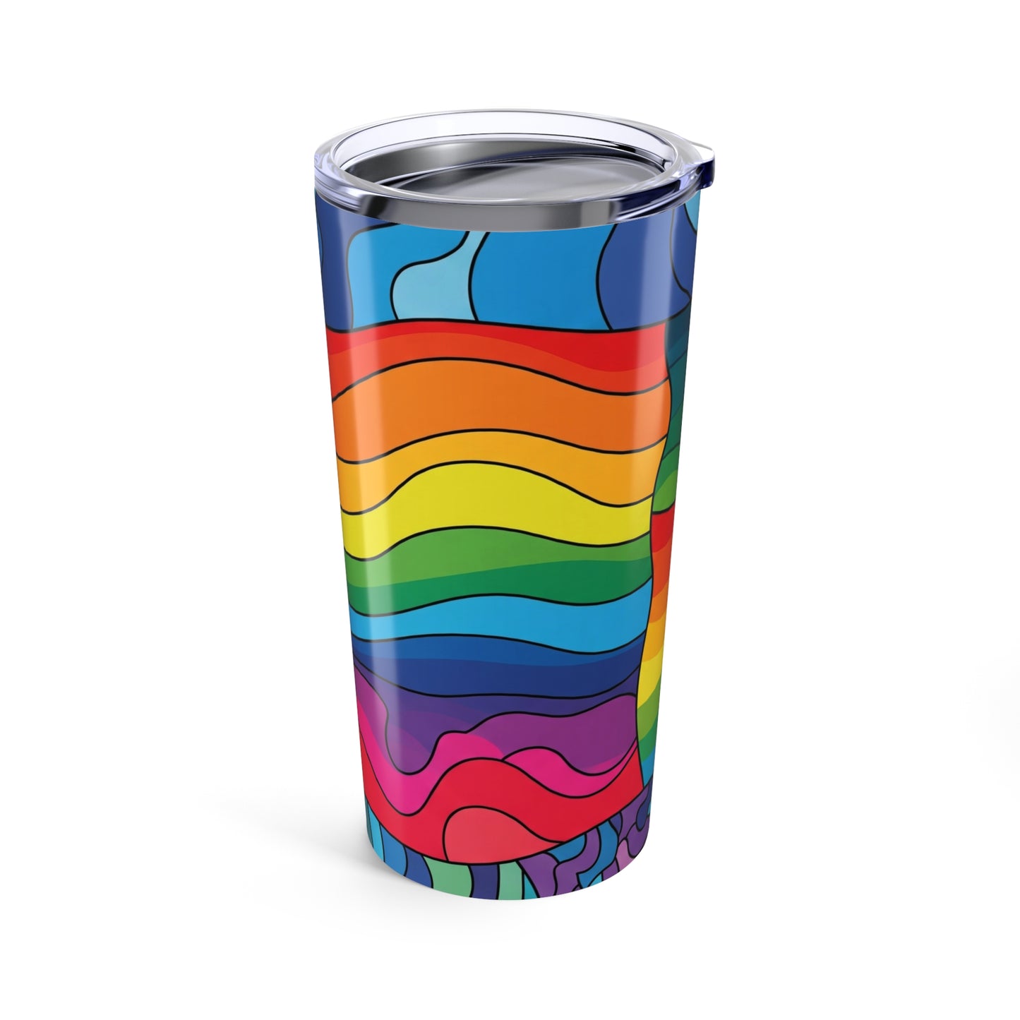 20oz Stainless Steel Printed Tumbler Vacuum Insulated Double Wall Leak Proof Travel Mug With Lid For Hot Cold