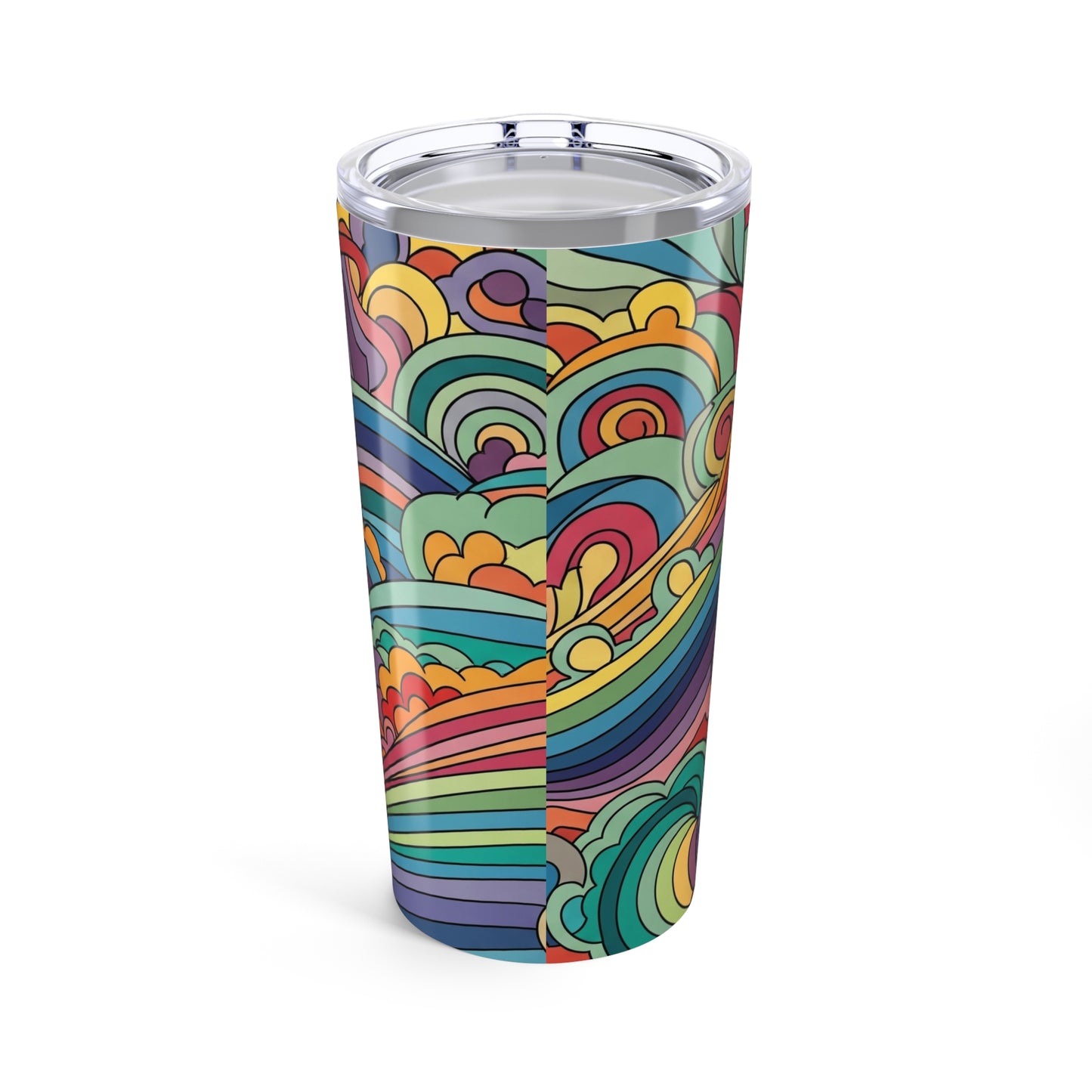 20oz Stainless Steel Tumbler With Printed Design Double Wall Vacuum Insulated Spill Resistant Durable Thermal Cup