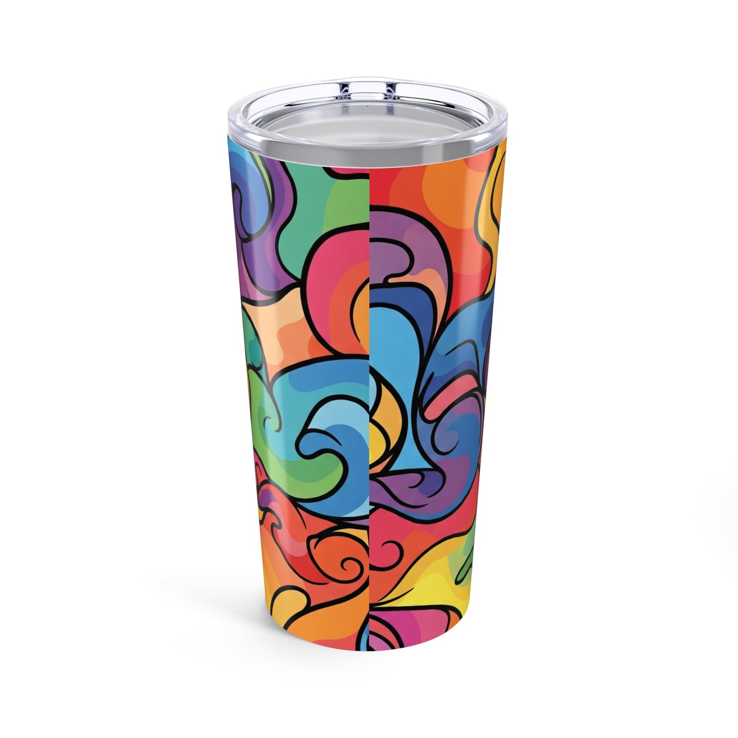 Printed 20oz Stainless Steel Tumbler With Double Wall Vacuum Insulation Spill Resistant Lid For Hot Cold Beverages