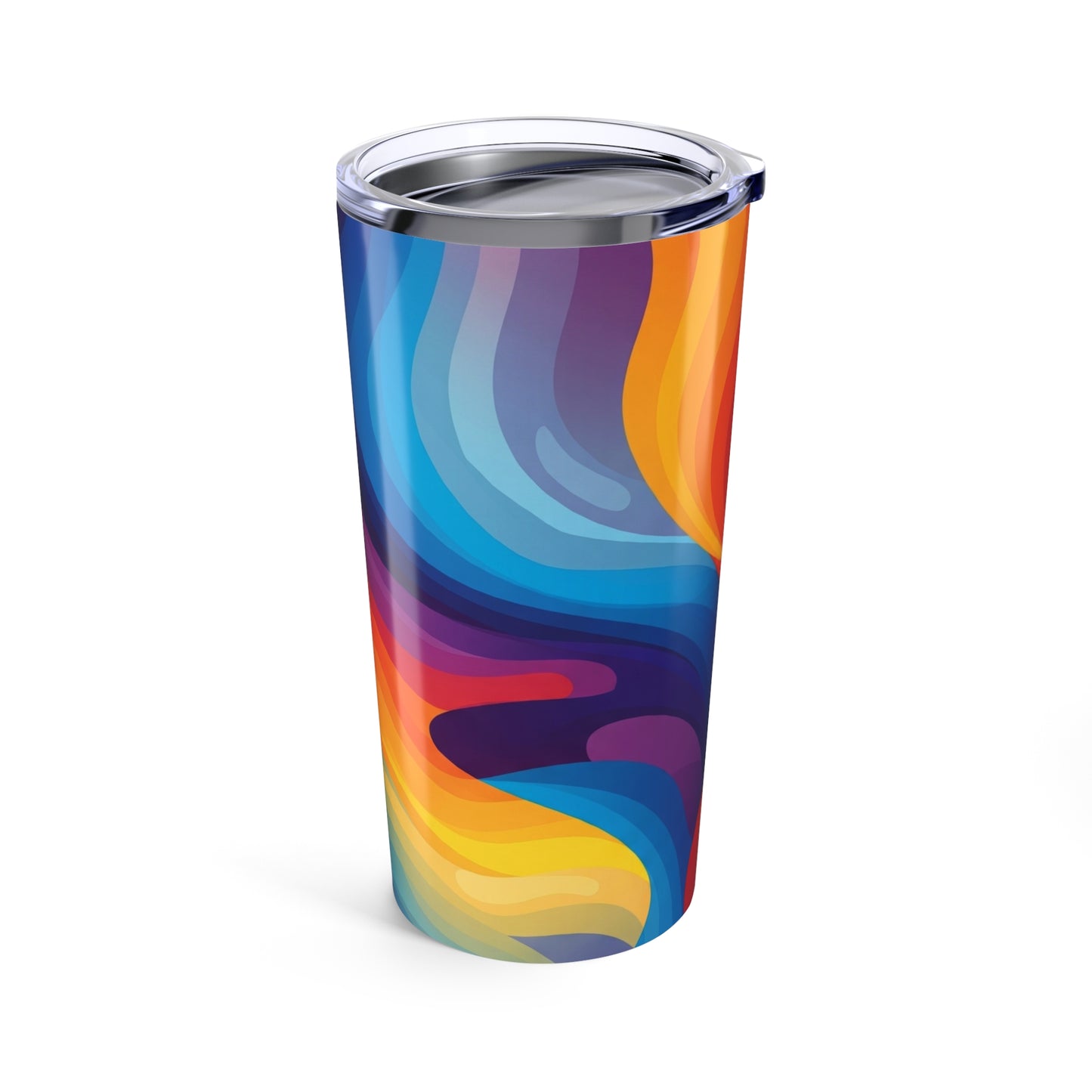 20oz Stainless Steel Travel Tumbler With Printed Design Double Wall Vacuum Insulated Spill Resistant Thermal Cup
