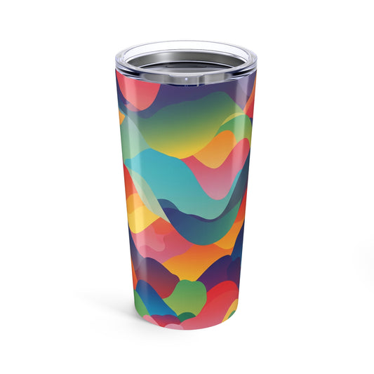 20oz Stainless Steel Tumbler Double Wall Vacuum Insulated Travel Mug Printed Design Leak Proof Coffee Cup With Lid