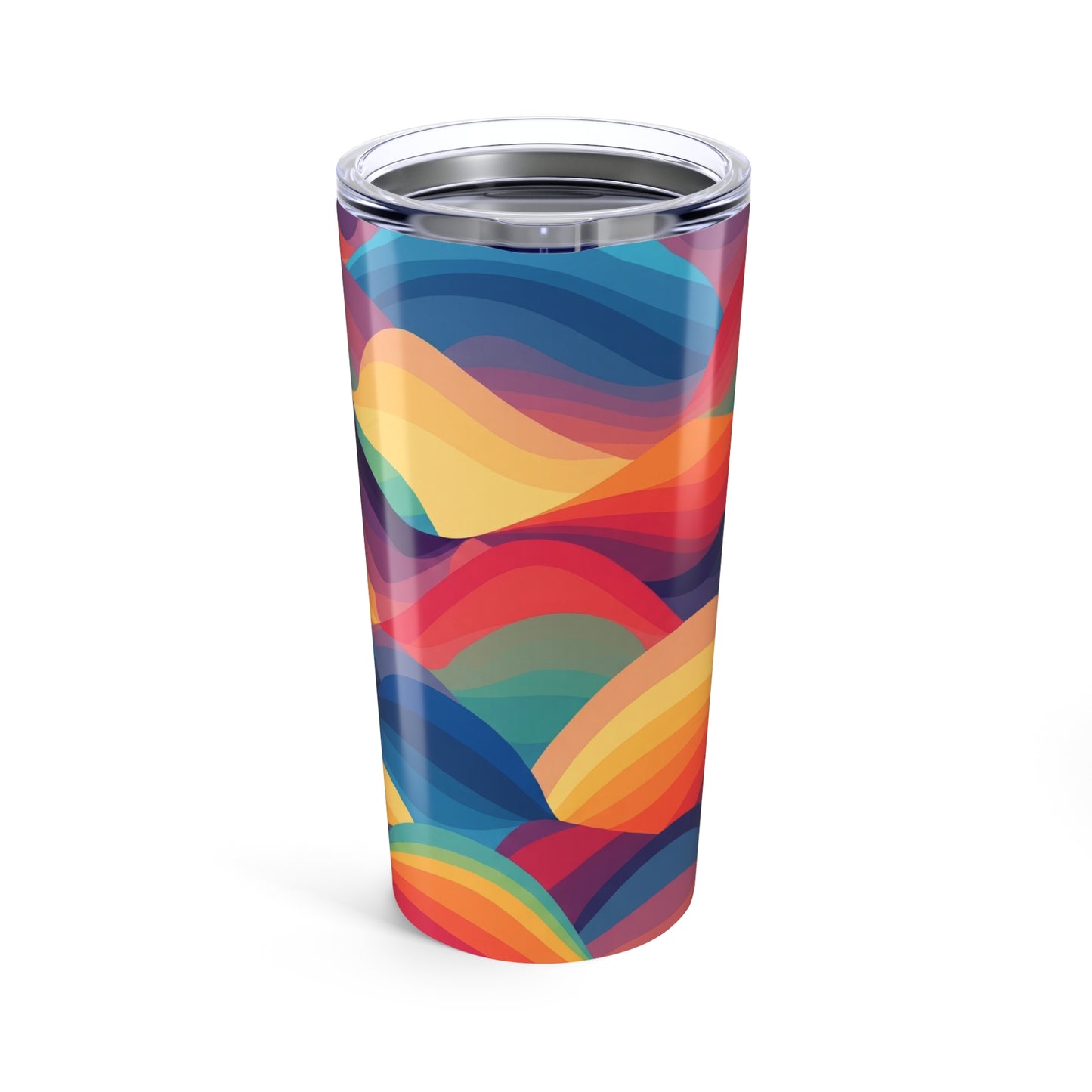 20oz Stainless Steel Tumbler Vacuum Insulated Spill Resistant Printed Design Dishwasher Safe Keeps Beverages Hot
