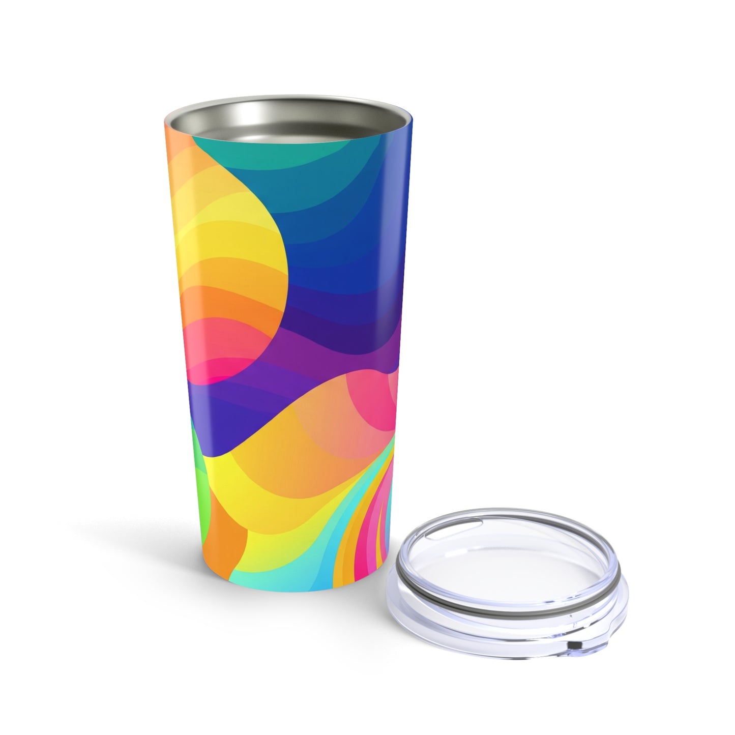 20oz Stainless Steel Printed Tumbler Double Wall Vacuum Insulated Travel Mug Leak Proof Hot Cold Beverage Cup