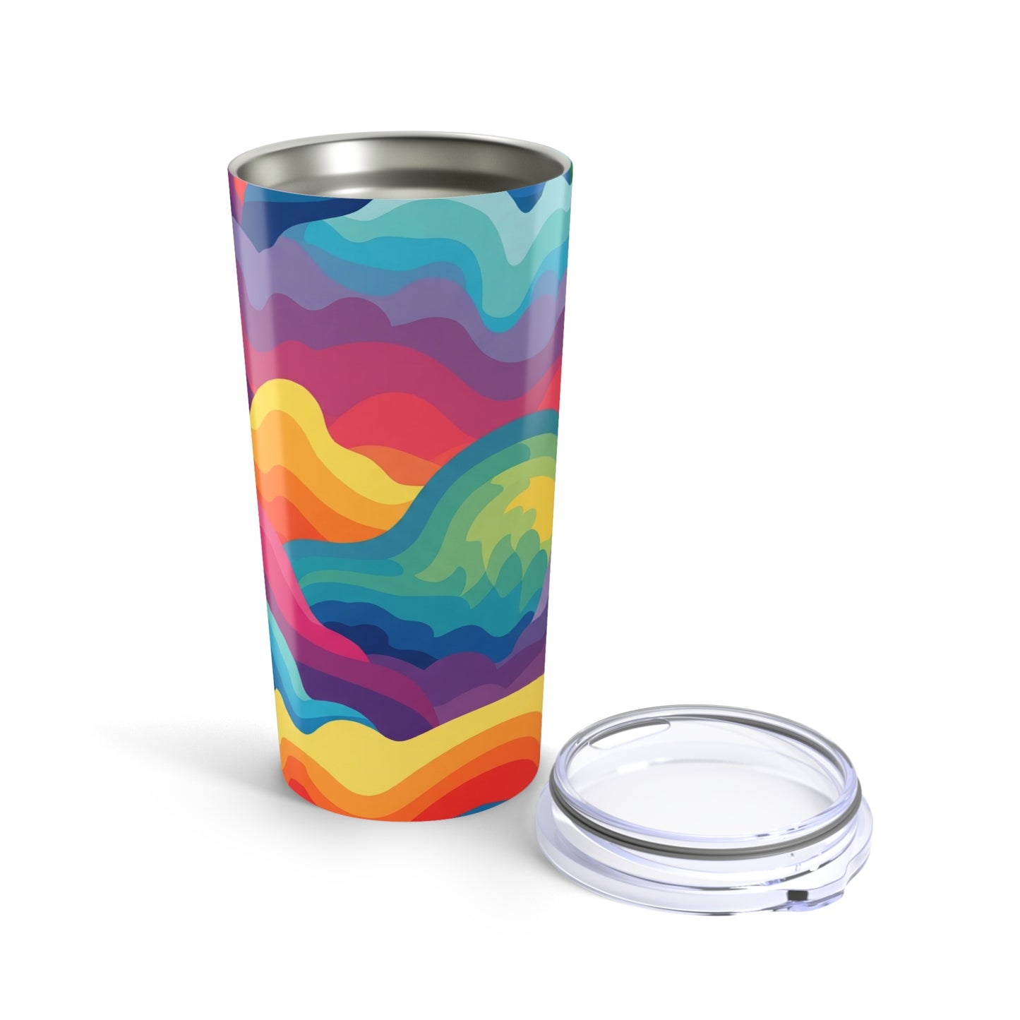 20oz Stainless Steel Tumbler With Vibrant Printed Art Double Wall Vacuum Insulated Travel Mug Leak Proof Thermal