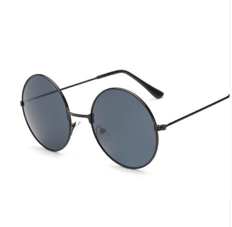 Vintage Round Sunglasses Circle Frame AC Lenses Trendy Metal Eyewear Sun Shielding Glasses Fashion Accessories