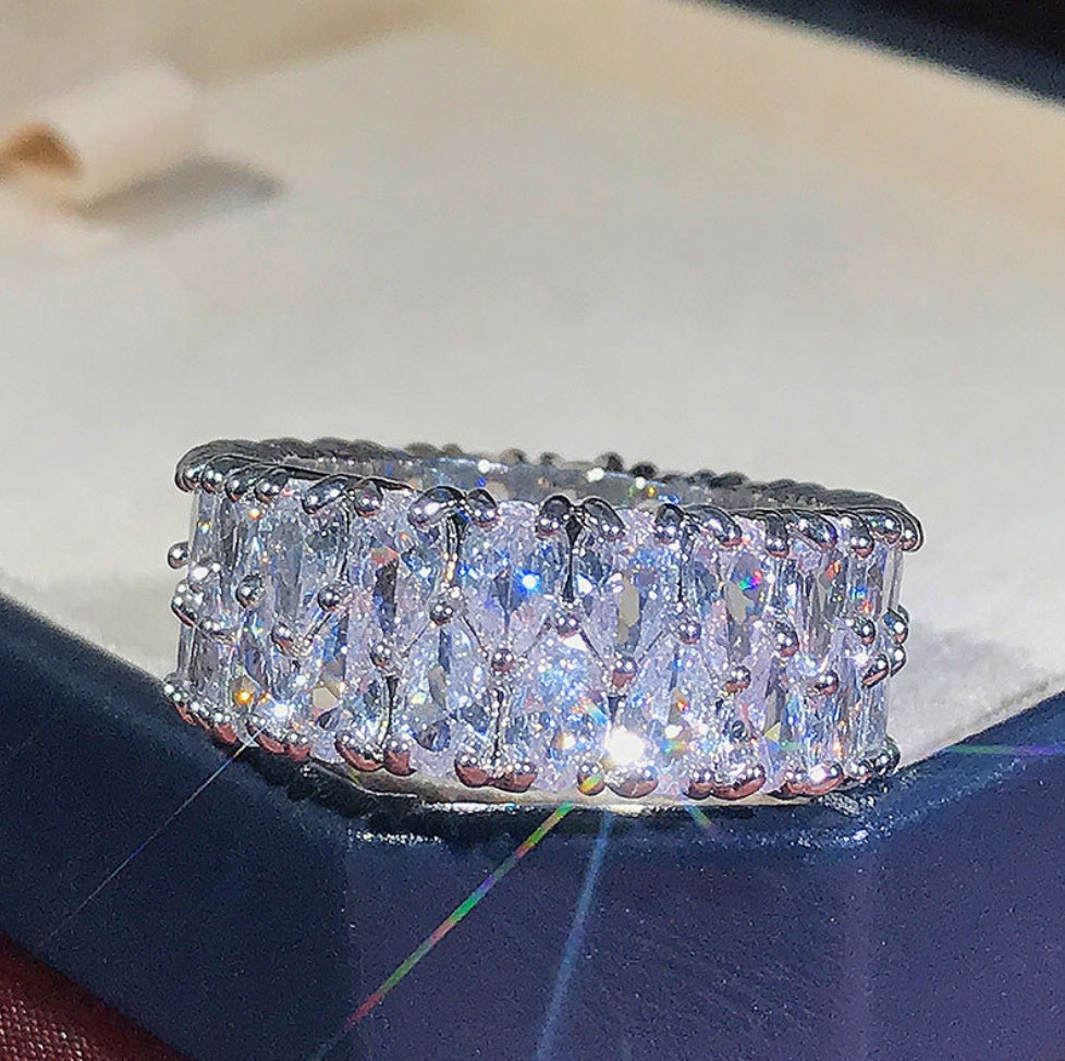 AAA Grade Double-drained Jewelry zircon ring