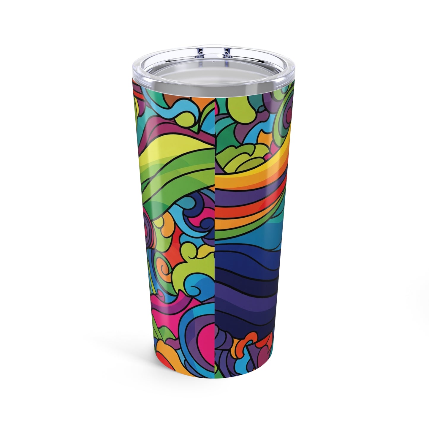 20Oz Stainless Steel Tumbler With Double Wall Vacuum Insulation Spill Resistant Thermal Coffee Cup With Printed