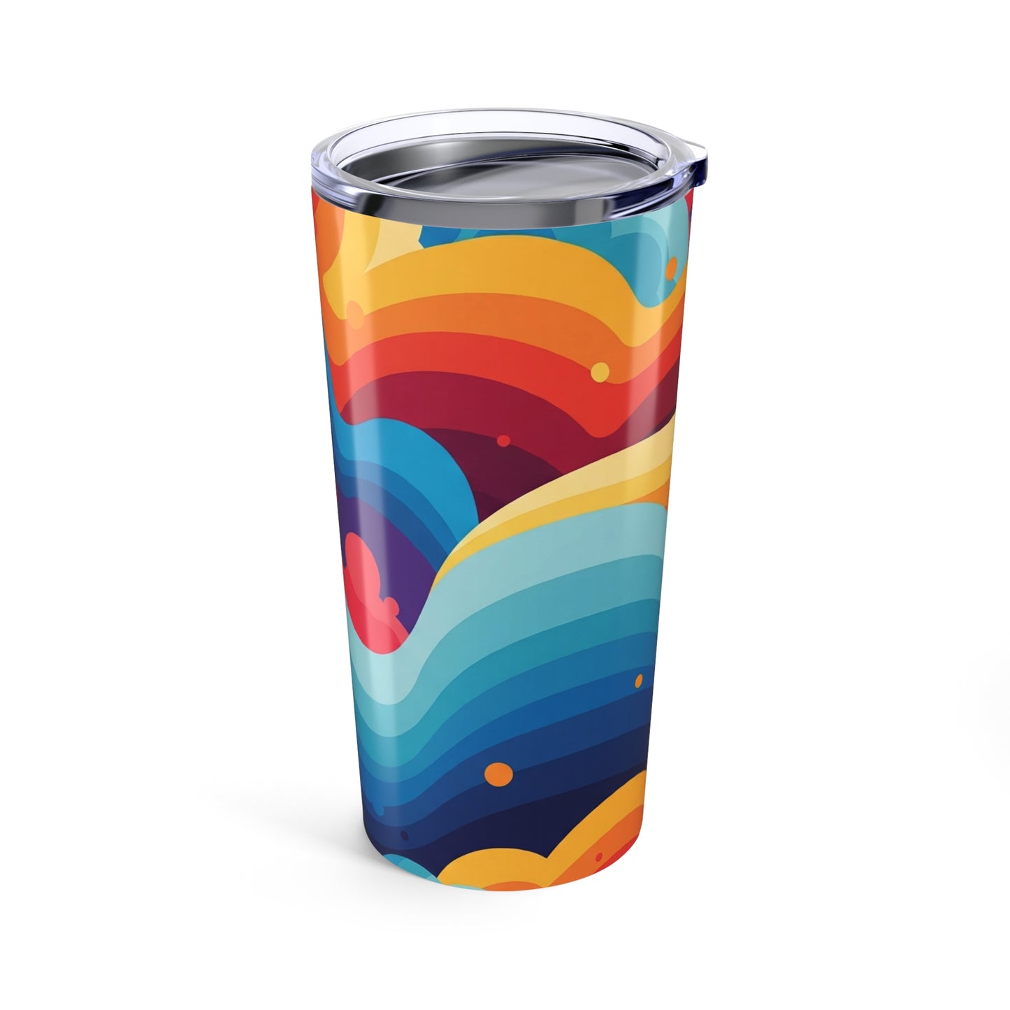 20oz Stainless Steel Tumbler With Double Wall Vacuum Insulation Printed Design Leak Proof For Hot Or Cold Beverages