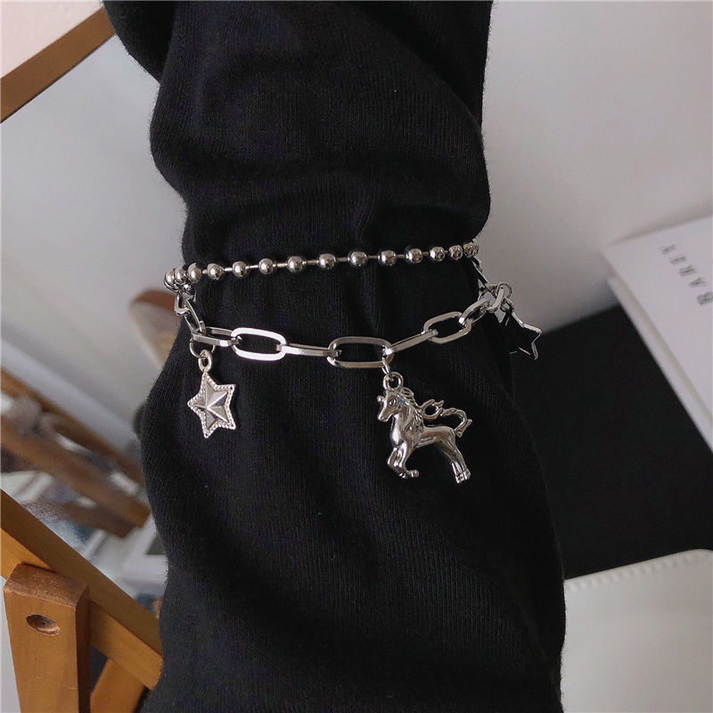 Womens Alloy Bracelet Steel Finish Bangle Fashion Distressed Style With Simple Design Personalization For Everyday Wear