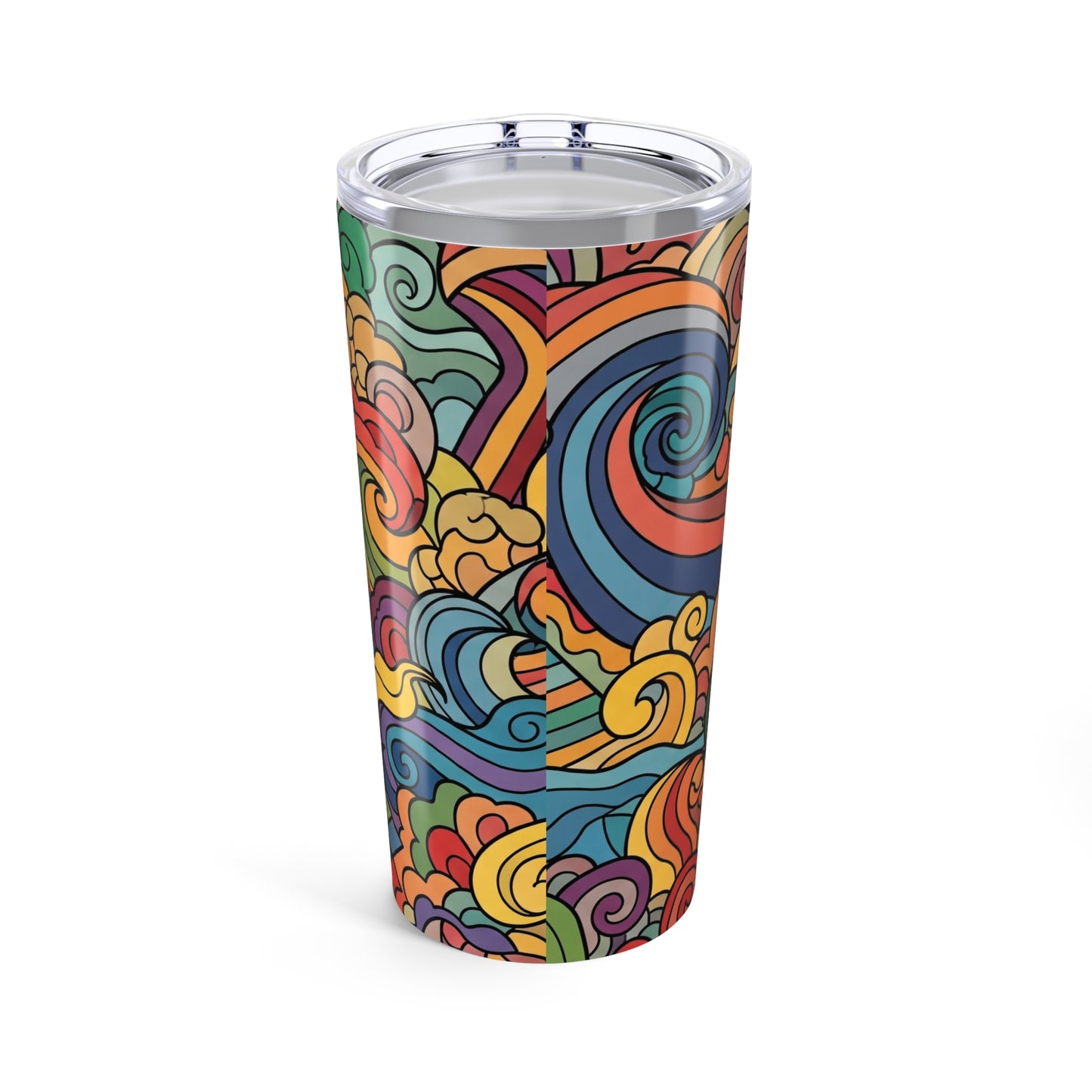 20 Oz Stainless Steel Tumbler With Lid Double Wall Vacuum Insulated Spill Resistant BPA Free Printed Hot Cold