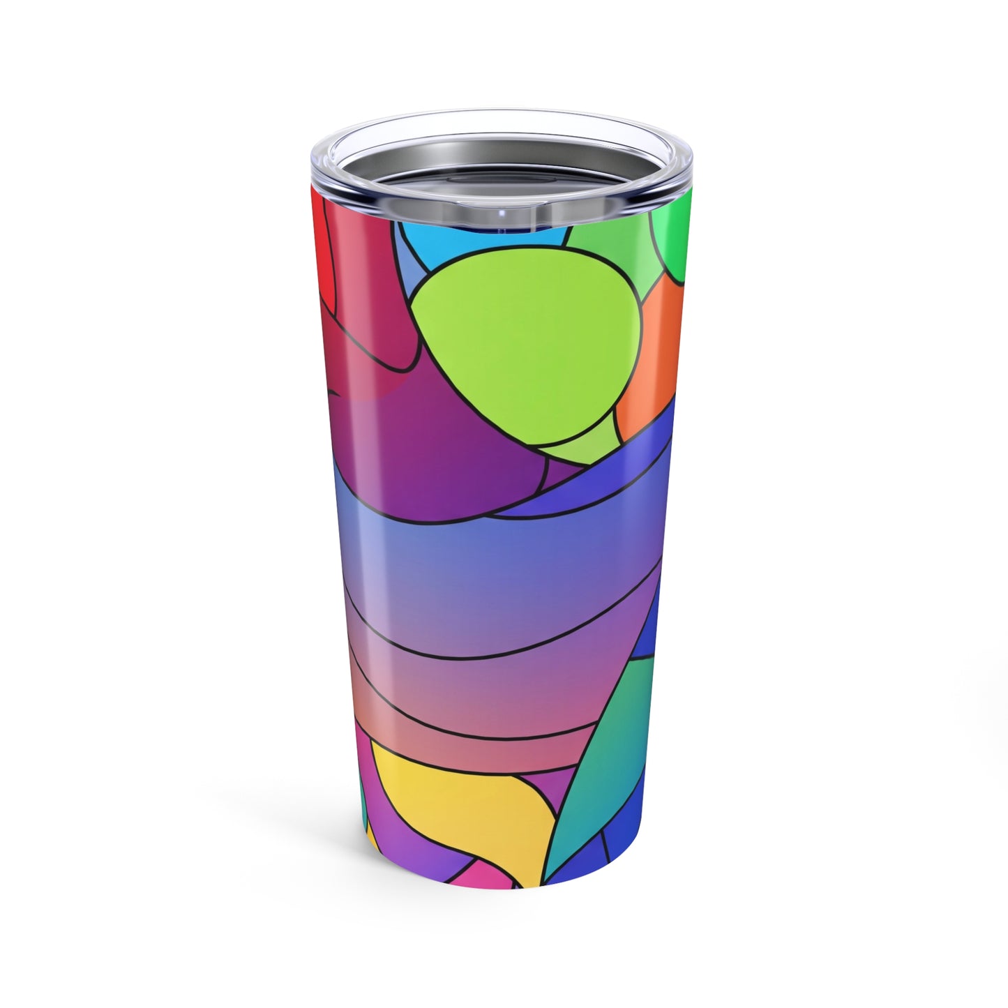 20 Ounce Stainless Steel Tumbler With Printed Design Double Wall Vacuum Insulated Leak Proof Thermal For Daily