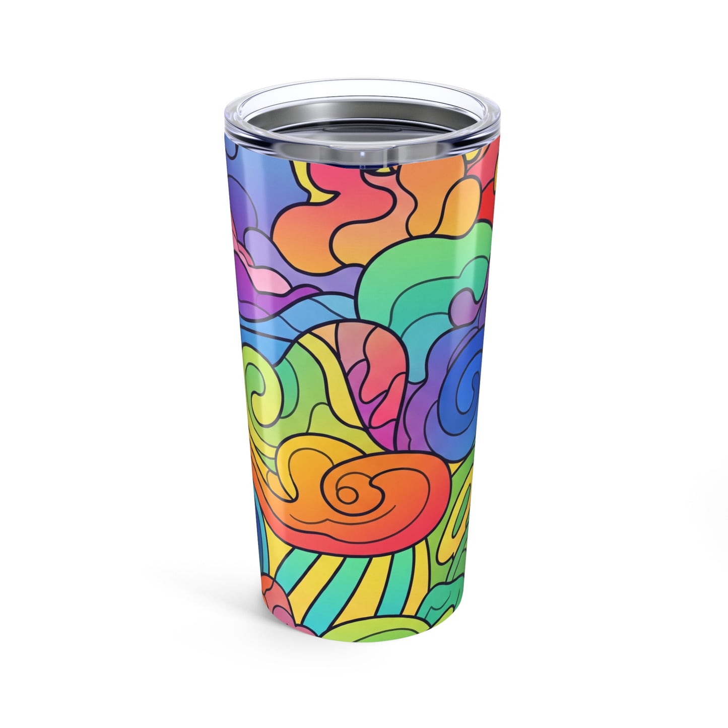 20oz Stainless Steel Tumbler With Double Wall Insulation Spill Resistant And BPA Free Printed Design For Hot Or