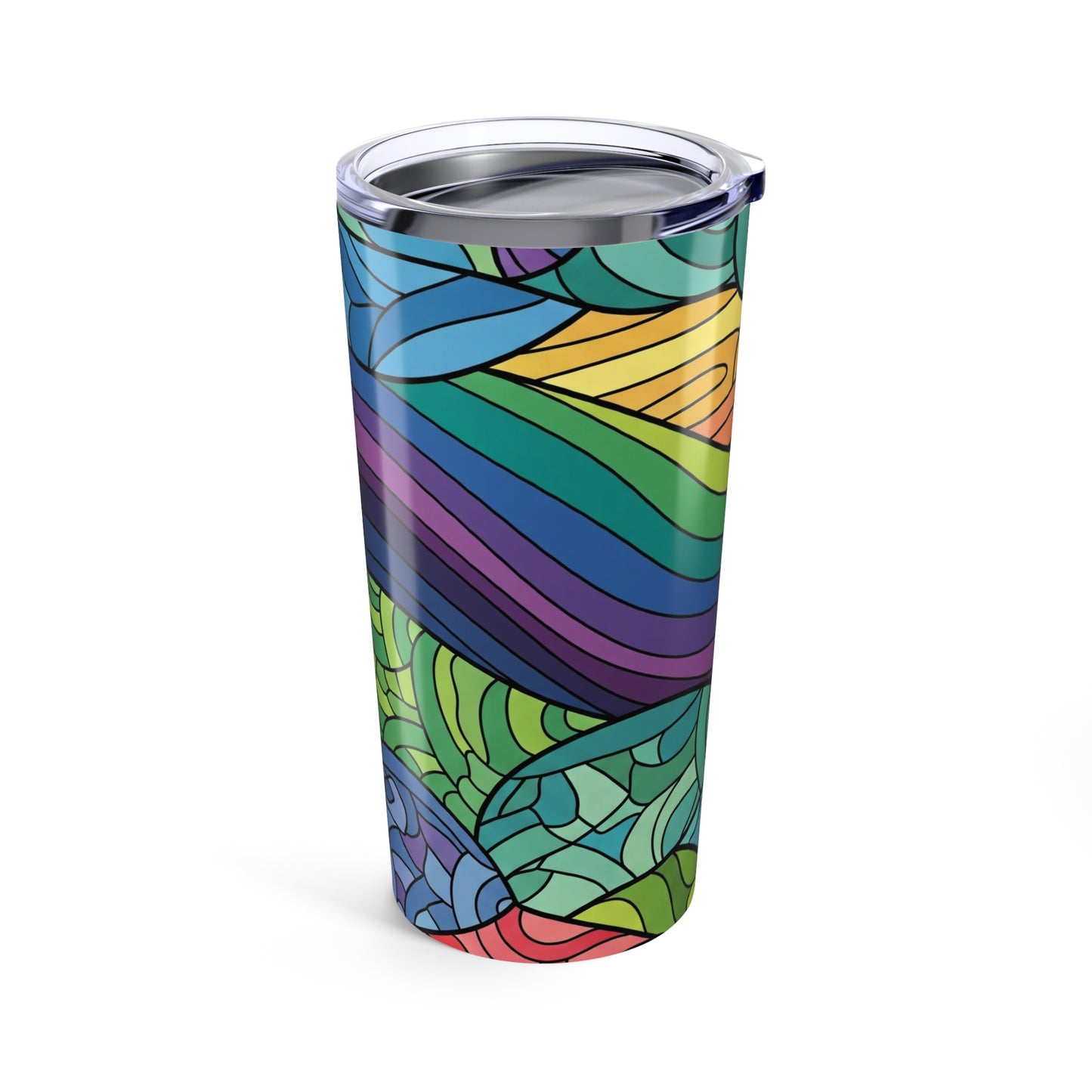 20oz Stainless Steel Tumbler Double Wall Vacuum Insulation Spill Resistant Travel Mug Keeps Drinks Hot Or Cold