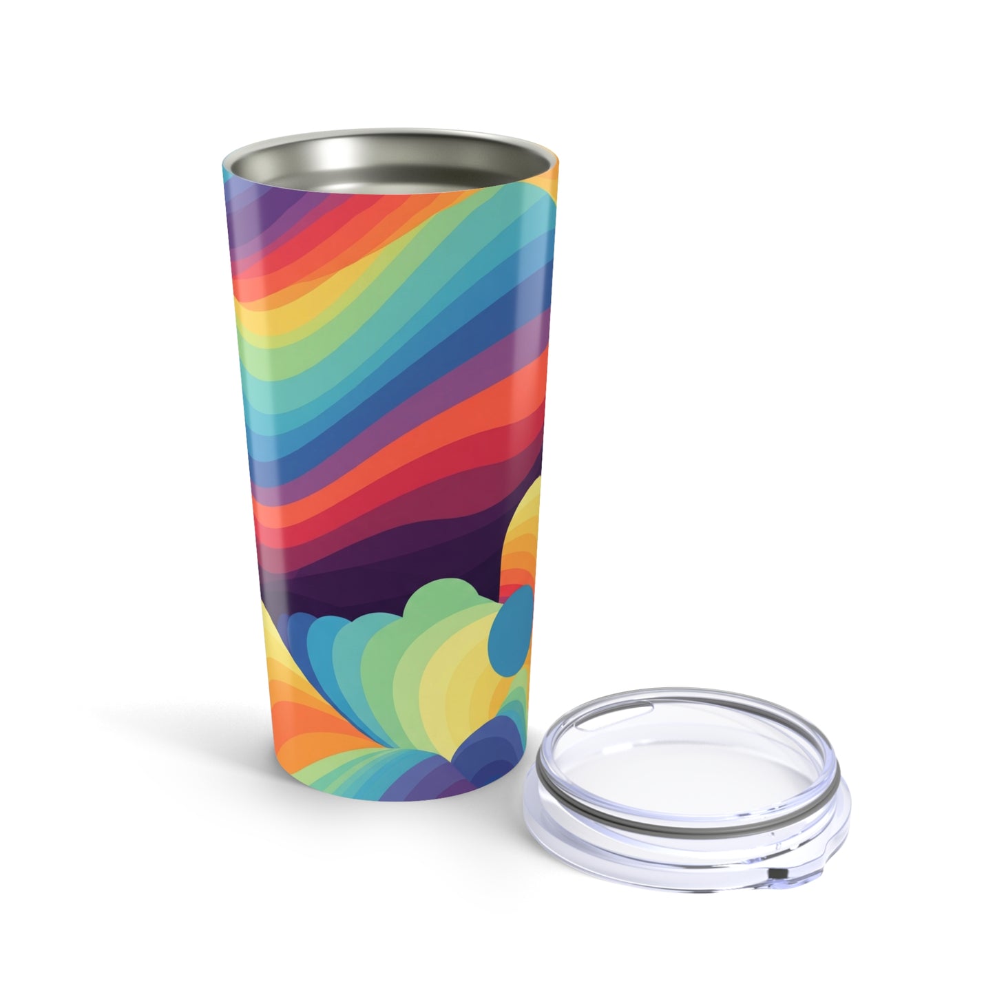 20oz Stainless Steel Travel Mug With Printed Design Double Wall Vacuum Insulation Spill Resistant BPA Free Thermal