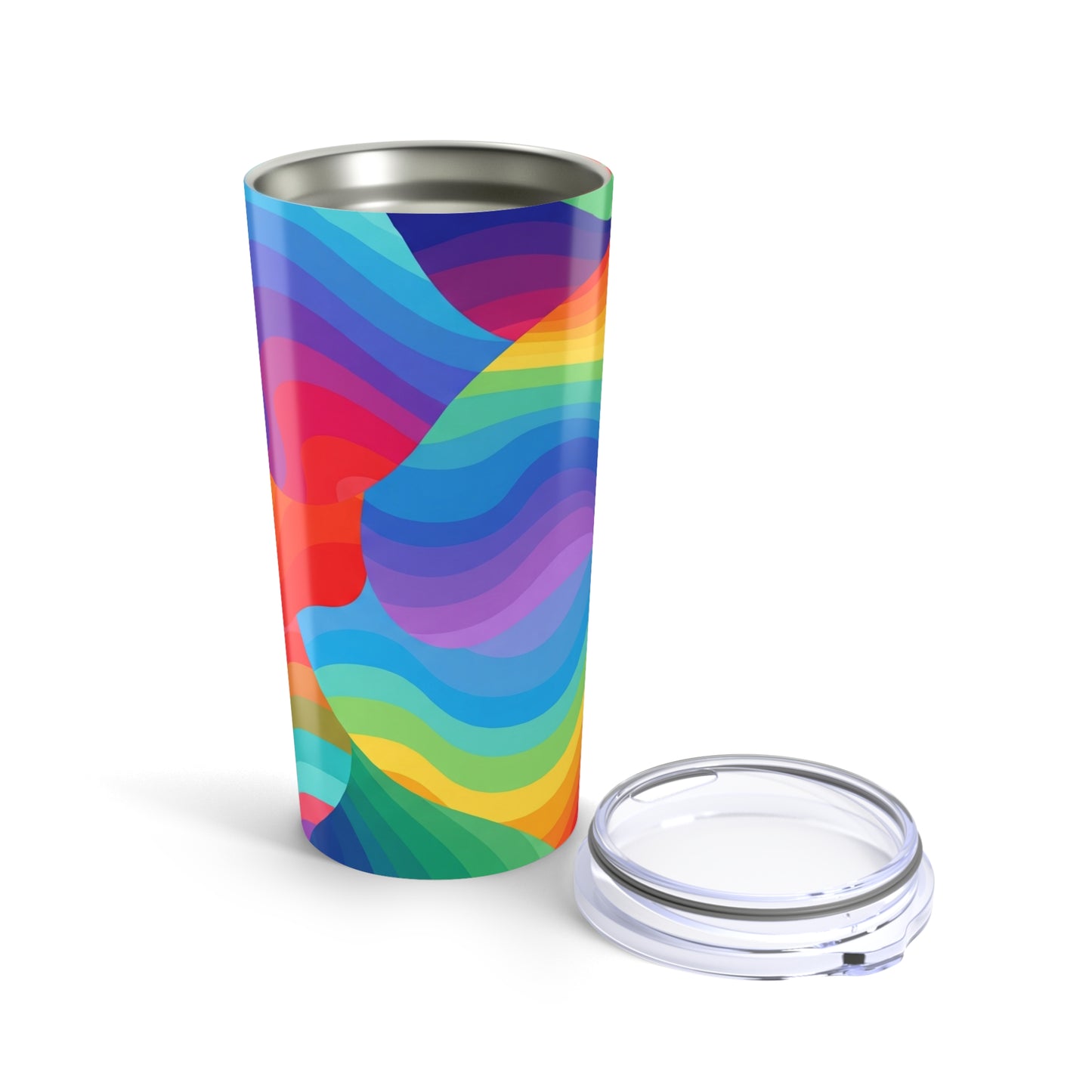 20 Oz Metal Coffee Cup With Graphic Print Vacuum Insulated Leak Proof Lid For Hot Or Cold Beverages Dishwasher Safe