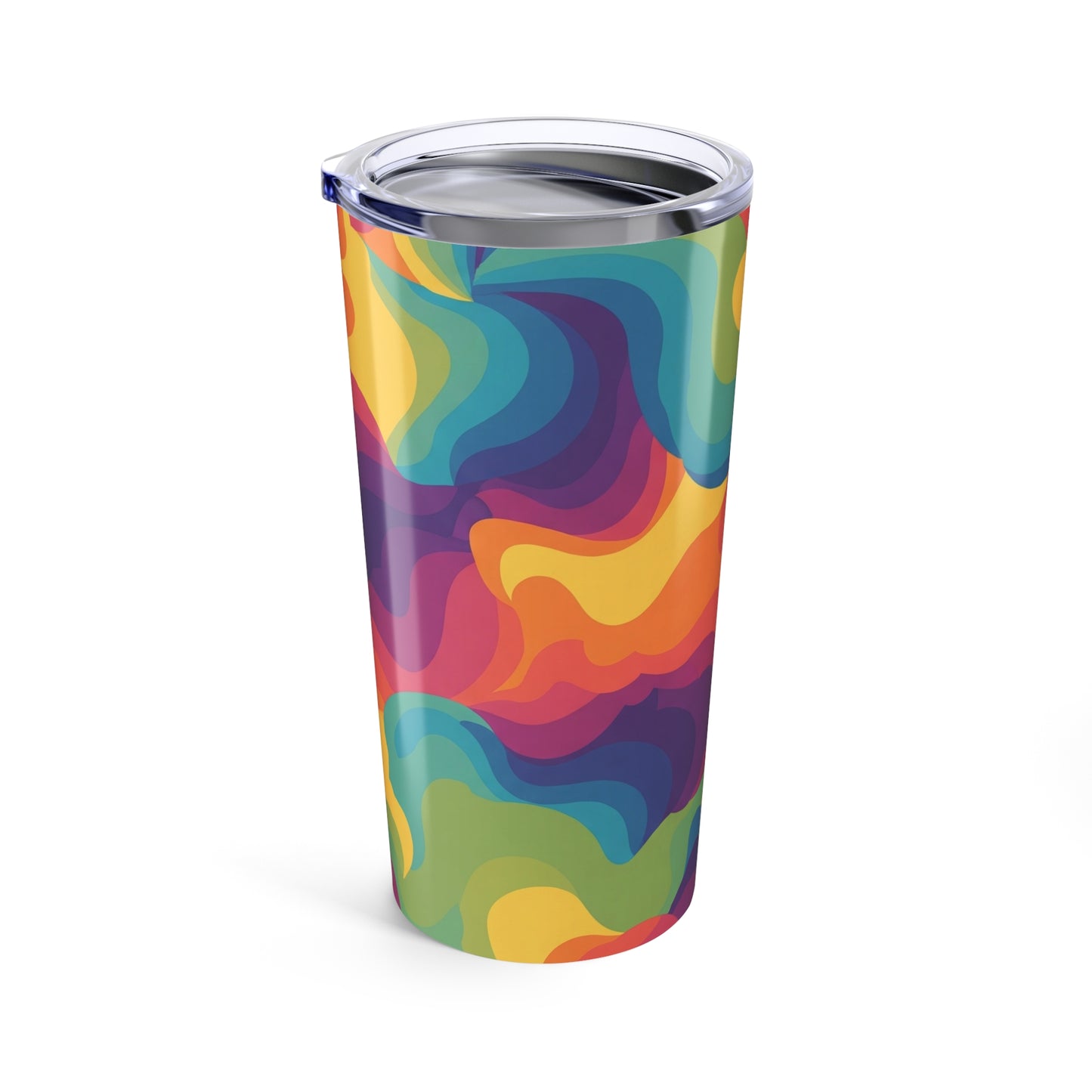20oz Stainless Steel Tumbler Double Wall Vacuum Insulation Spill Resistant Printed Design BPA Free For Hot And Cold