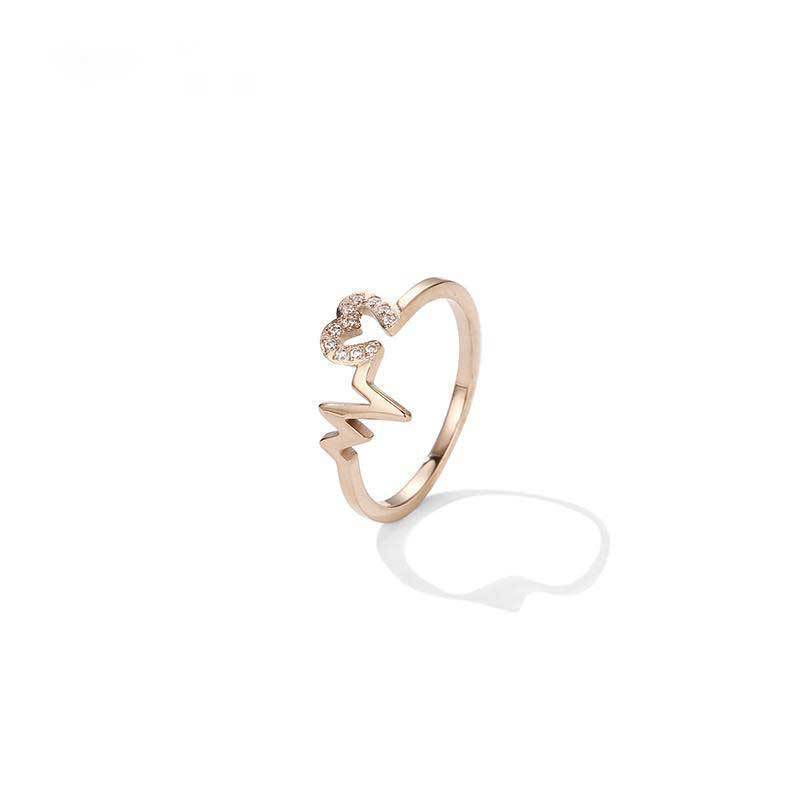 Geometric Copper Ring With Electroplating For Women Elegant