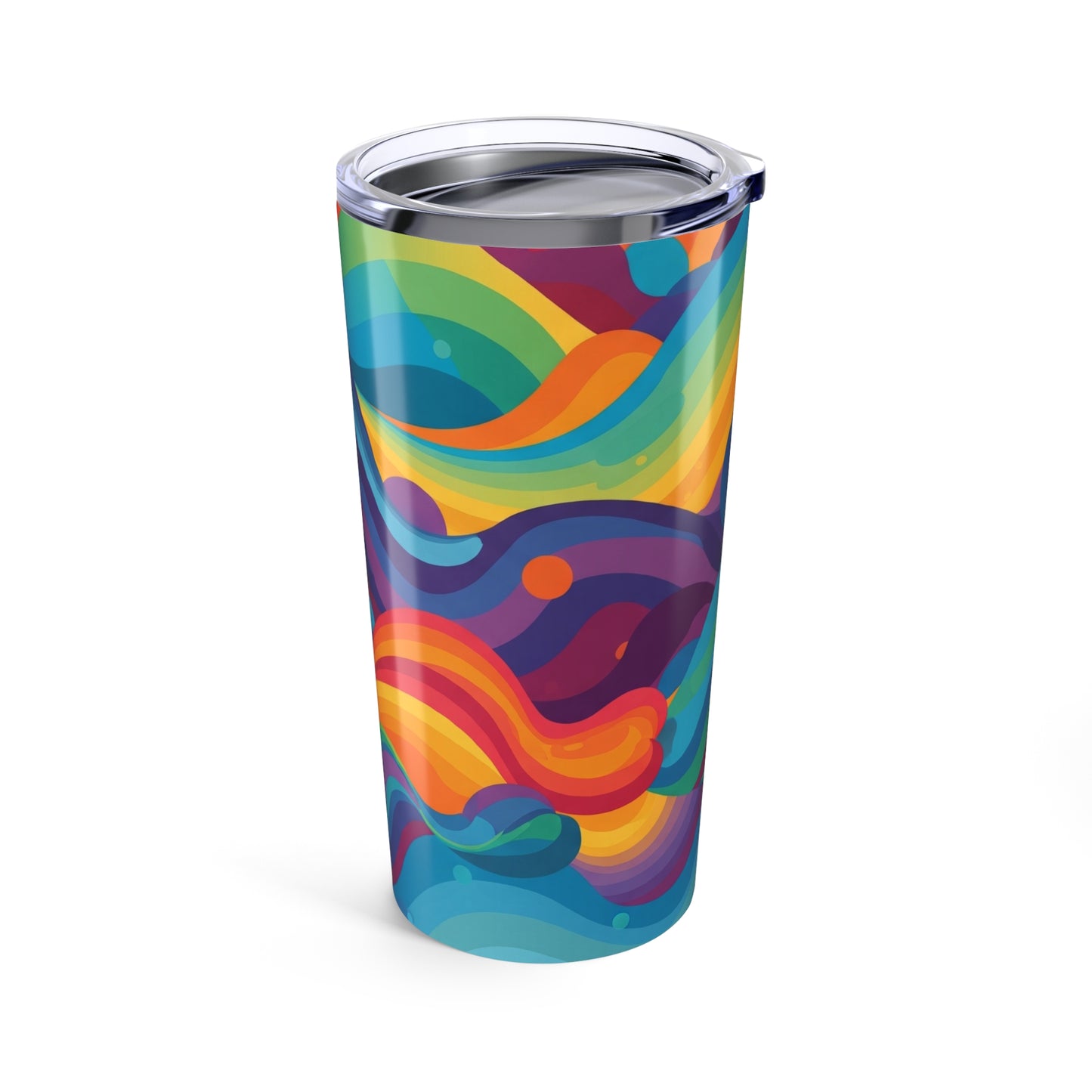 20oz Stainless Steel Tumbler With Double Wall Vacuum Insulation Spill Resistant Hot Cold Coffee Cup Printed Design