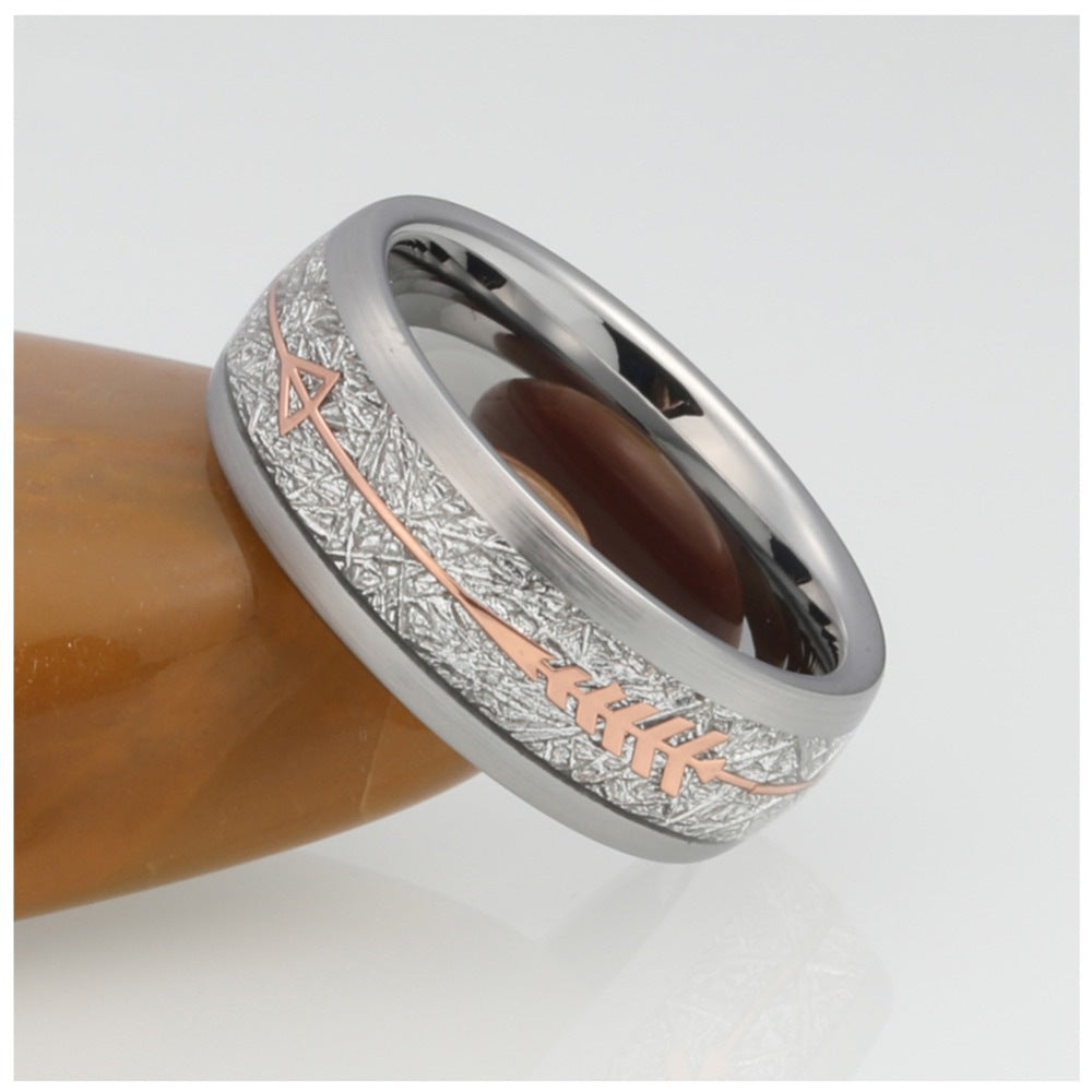 Stainless Steel Ring For Men Arrow Stripe Geometric Band European Style Jewelry Gift For Him Everyday Wear Now