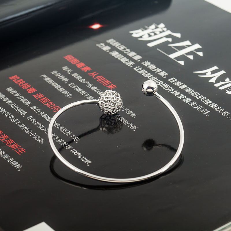 Womens Hollow Flower Ball Bracelet Silver Plated Gold Plated Alloy Jewelry European Style Accessory Everyday Wear