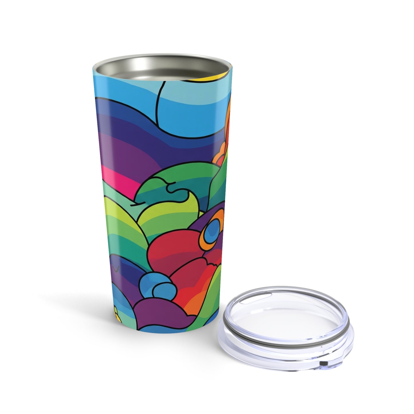 20 Oz Stainless Steel Tumbler With Double Wall Vacuum Insulation Spill Resistant Design For Travel Dishwasher Safe