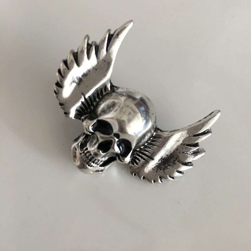 Unisex Alloy Brooch Pin Electroplated Silver Finish Ghost Design Lapel Pin Badge European American Styles Line