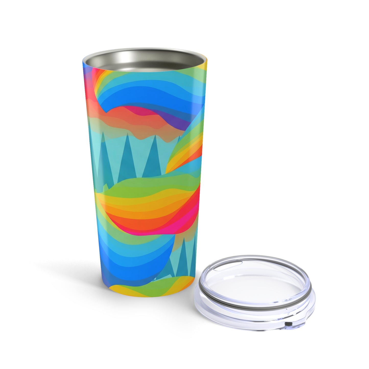20oz Stainless Steel Printed Tumbler With Double Wall Vacuum Insulation Leak Proof Lid For Hot Or Cold Drinks