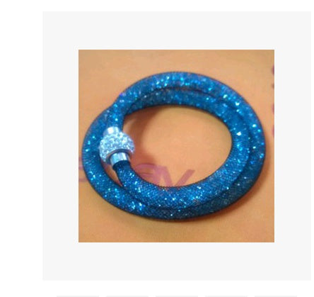 Womens Crystal Mesh Bracelet Sparkling Diamond Cut Alloy Bracelet Elegant Fashionable Jewelry Bracelet Special