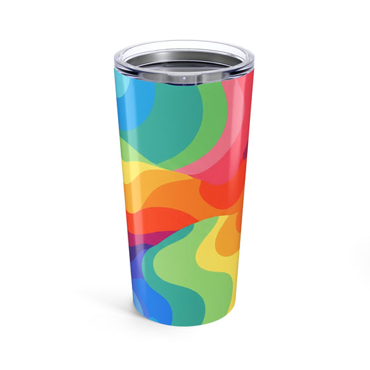 20oz Stainless Steel Printed Tumbler With Double Wall Vacuum Insulation Travel Mug Spill Resistant BPA Free Daily
