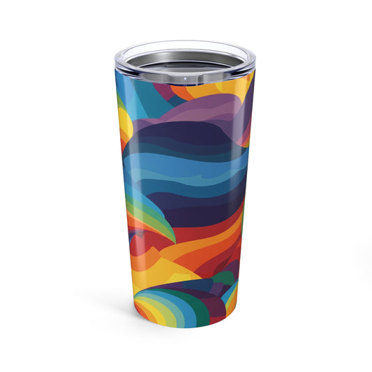 Durable 20oz Stainless Steel Printed Tumbler With Double Wall Vacuum Insulation Spill Resistant Thermal Travel Mug