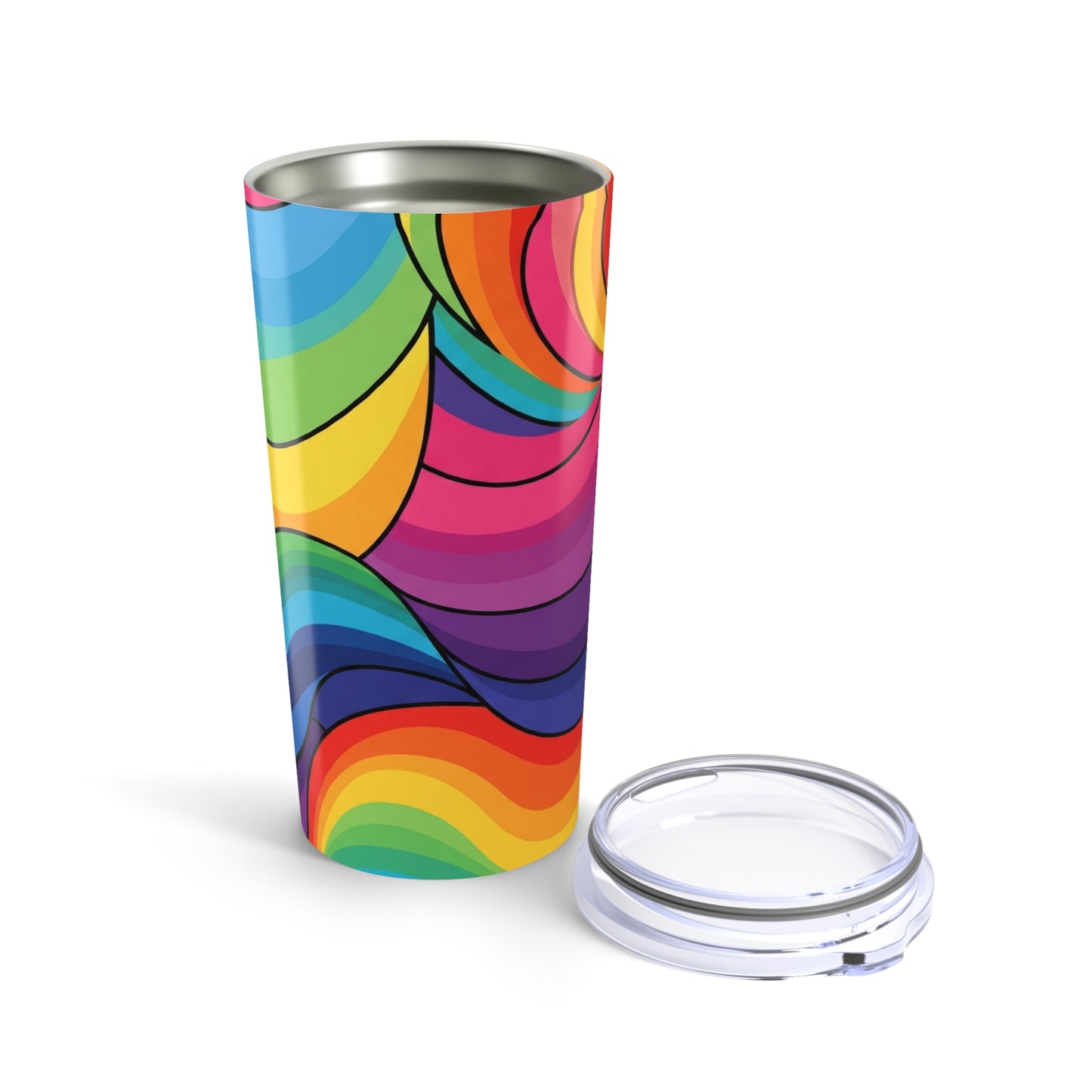 20 Oz Stainless Steel Tumbler With Design Double Wall Insulation Leak Proof Hot And Cold Beverages Dishwasher Safe