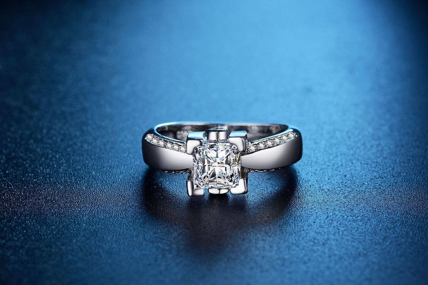 Princess Cut Diamond Ring Exquisitely Crafted Setting For Women Elegant Design Highlighting A 4.5mm Height Daily Wear