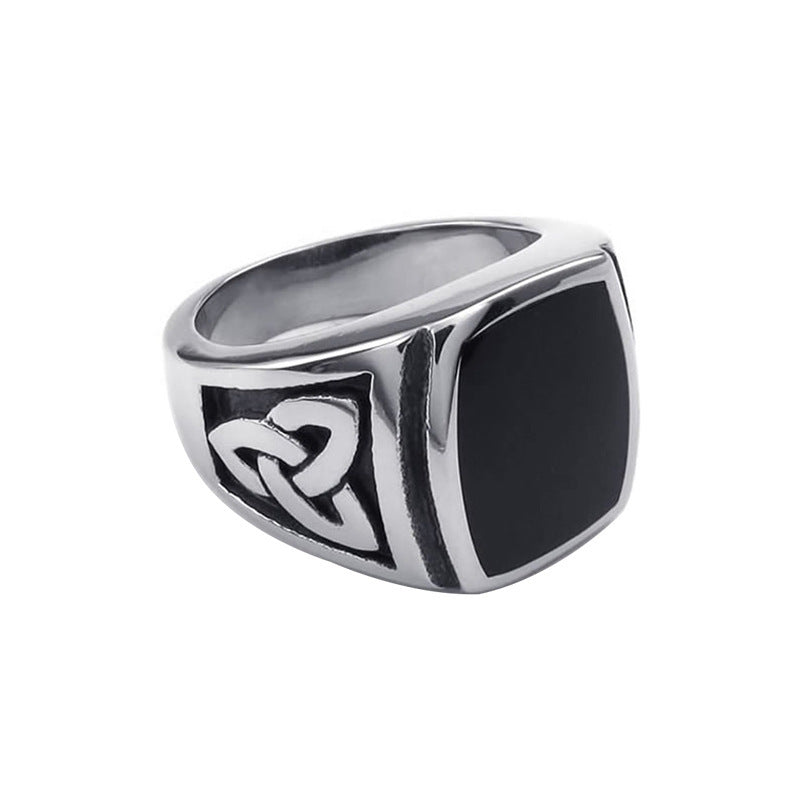 Men's Retro Epoxy Large Pull Ring