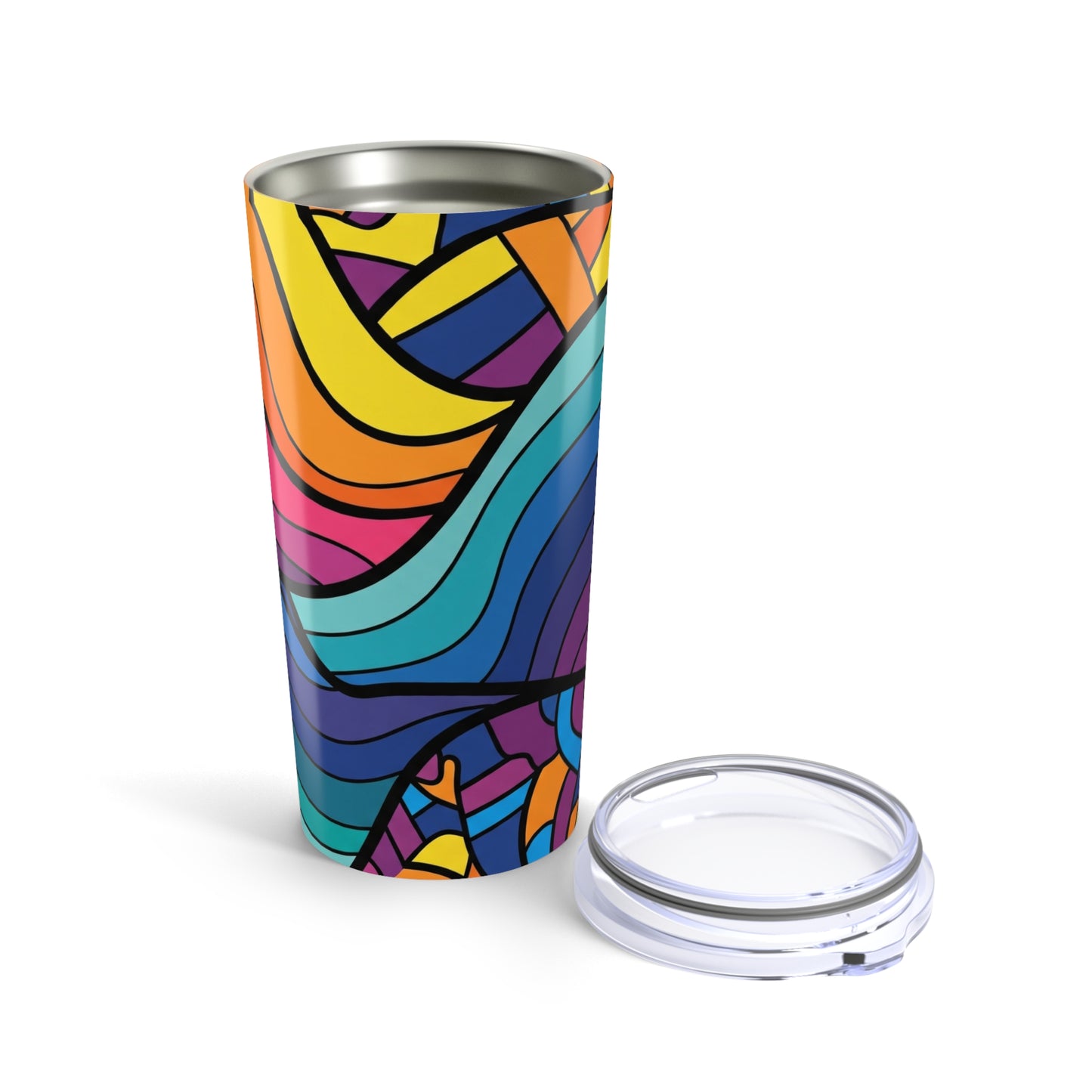 20oz Stainless Steel Tumbler With Double Wall Vacuum Insulation Leak Proof Printed Travel Mug For Hot And Cold