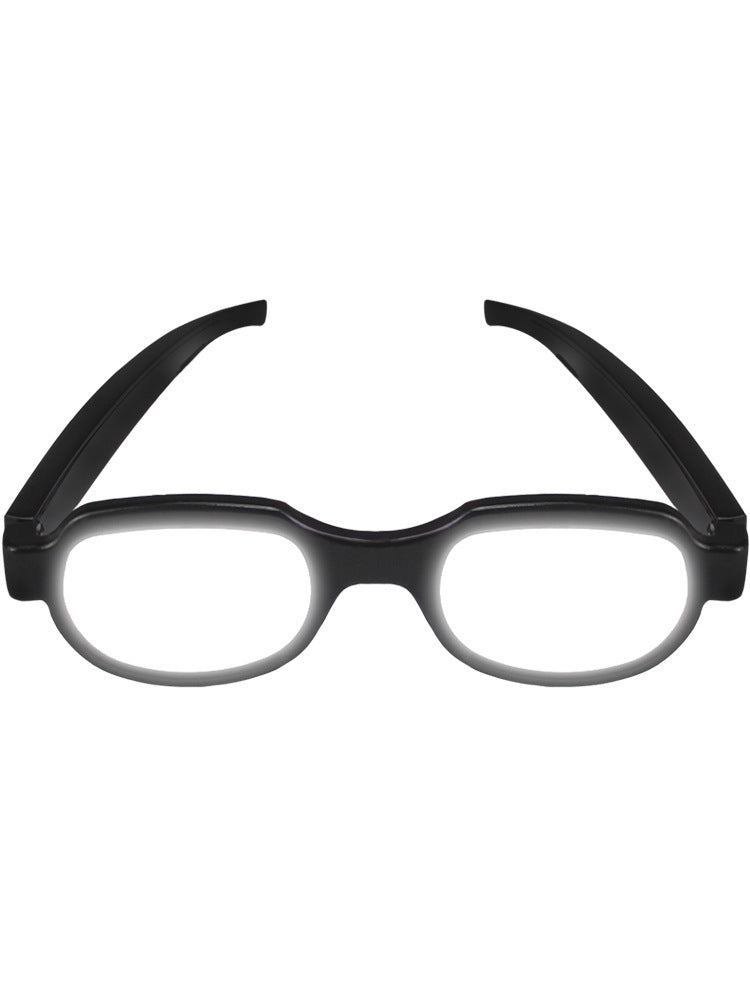 Unisex LED Light Up Glasses Wireless Luminous Eyewear USB Rechargeable Plastic Frame Anime Cosplay Costume LED