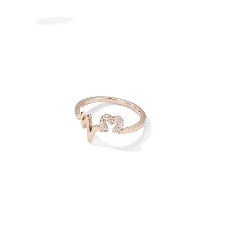 Geometric Copper Ring With Electroplating For Women Elegant