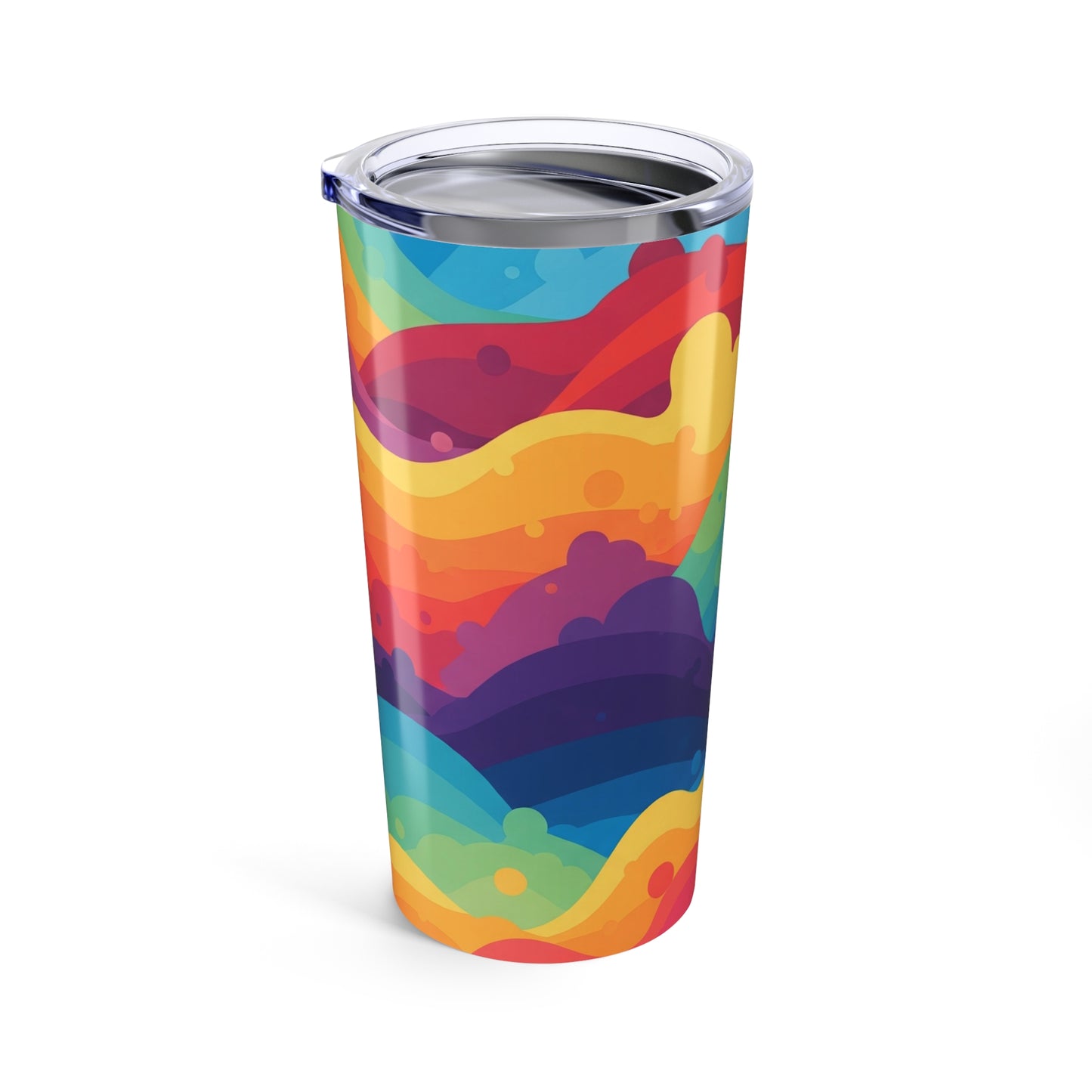 20 Ounce Stainless Steel Tumbler With Double Wall Vacuum Insulation Spill Resistant Printed Travel Mug For Hot Or