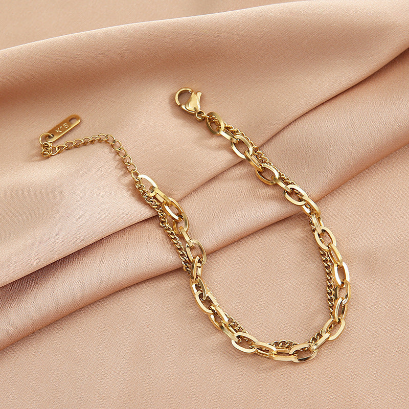 Alloy Bracelet For Women Simple European Style Fashion Jewelry Gift For Her Elegant Everyday Wear Daily Access