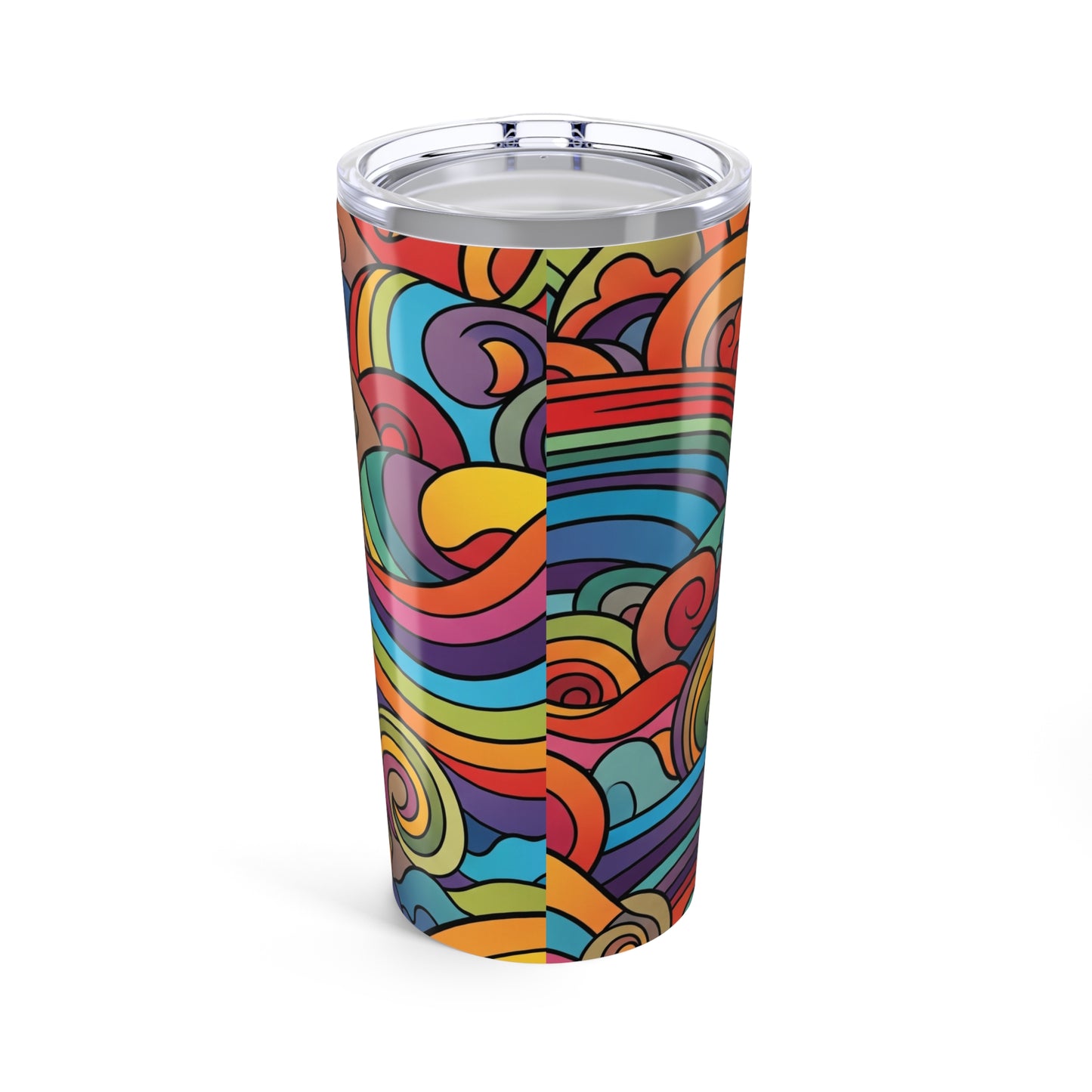 20oz Printed Stainless Steel Tumbler With Double Wall Vacuum Insulation Spill Resistant Travel Mug BPA Free With