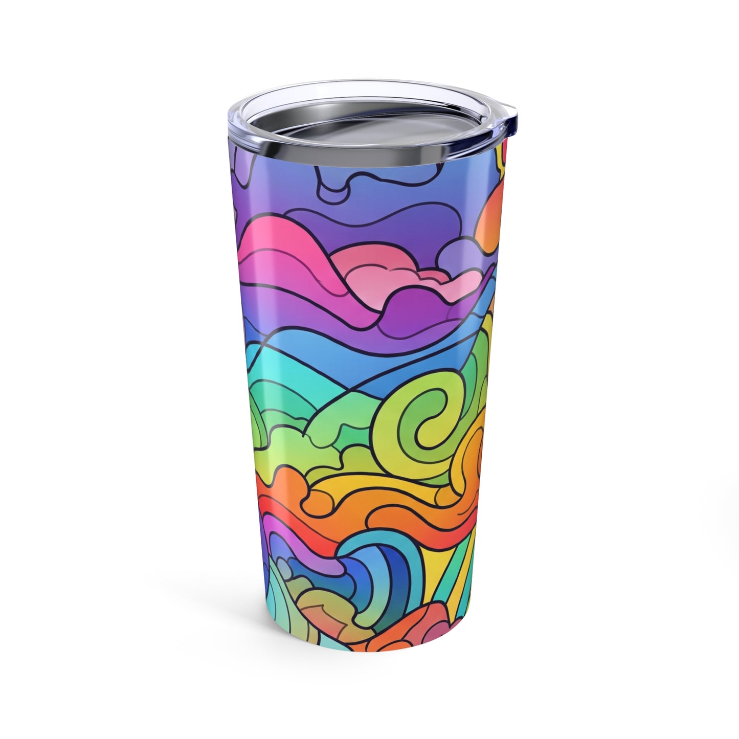 20oz Stainless Steel Tumbler With Double Wall Insulation Spill Resistant And BPA Free Printed Design For Hot Or