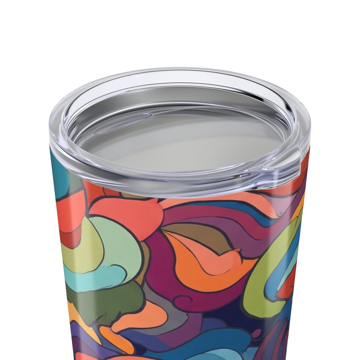 20oz Stainless Steel Print Tumbler With Double Wall Vacuum Insulation Leak Proof Construction For Hot Or Cold