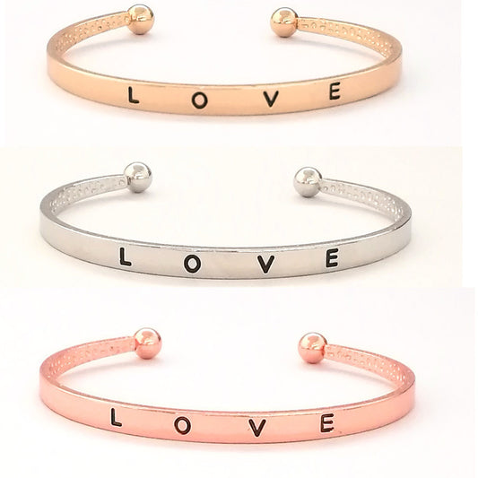 Couple Geometric Alloy Bracelet Electroplated Finish Matching Jewelry For Anniversary Gift Elegant Minimalist Design