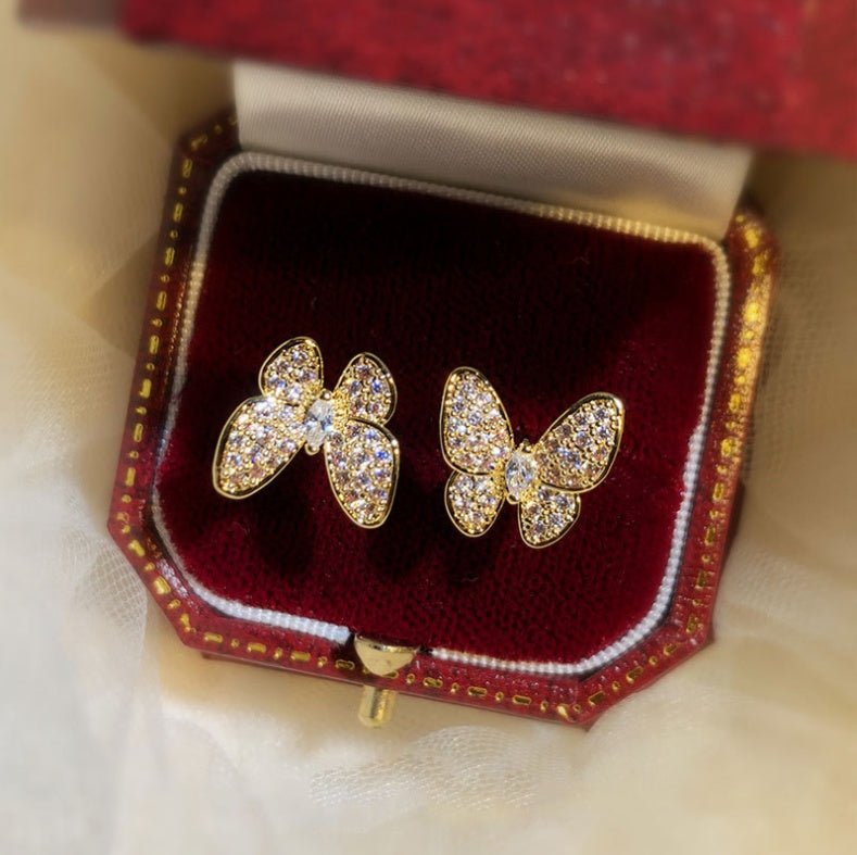 Opening Butterfly Micro Set Ring 925 Sterling Silver Adjustable Ring For Delicate Everyday Fashion For Daily Style