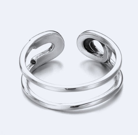 Elegant Double Ring Polished Silver Ring A Timeless Accessory For Women And A Sophisticated Ring For Special Occasions