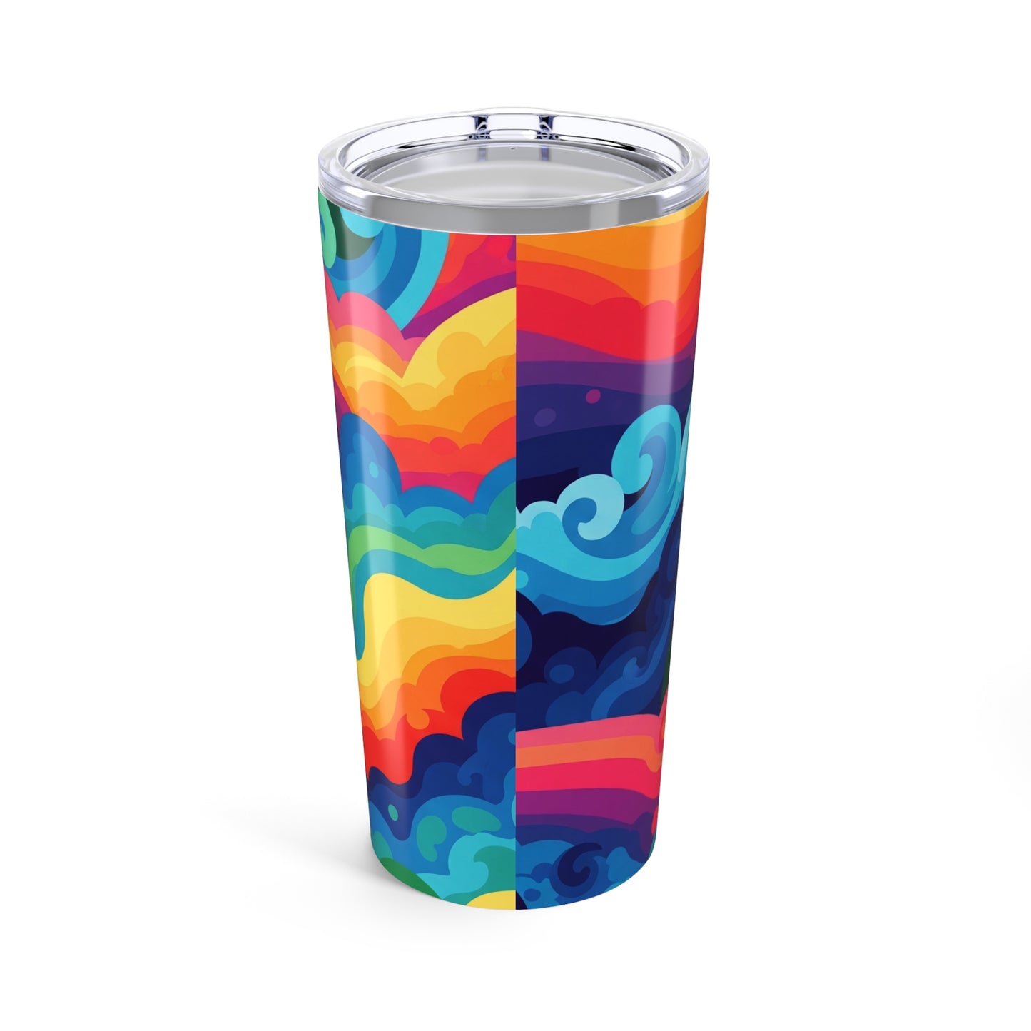 20oz Stainless Steel Tumbler With Printed Design Double Wall Vacuum Insulated Spill Resistant Thermal Coffee Mug
