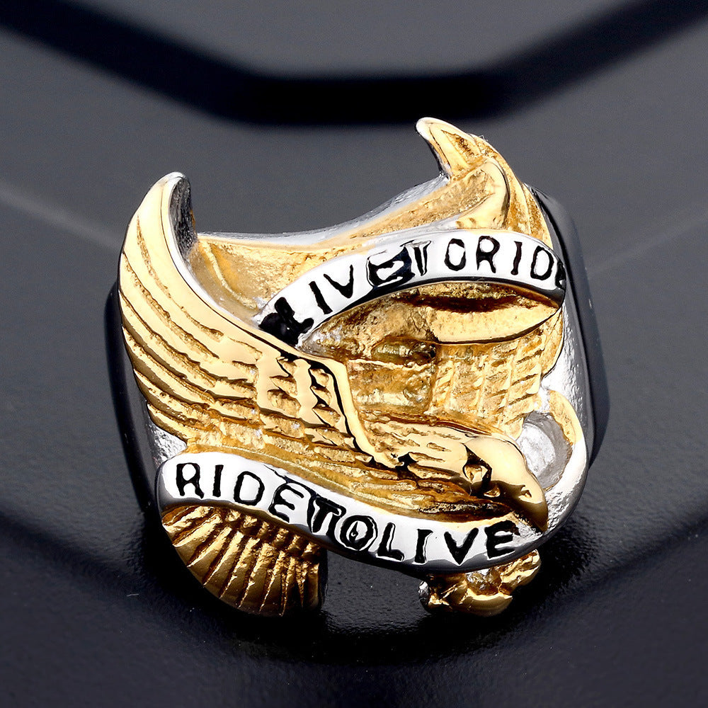 Titanium Eagle Ring
