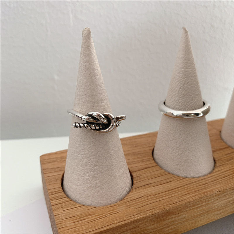 Vintage Bow Copper Ring Adjustable Finger Ring For Women Glossy Fashion Jewelry Gift For Her Elegant Daily Use