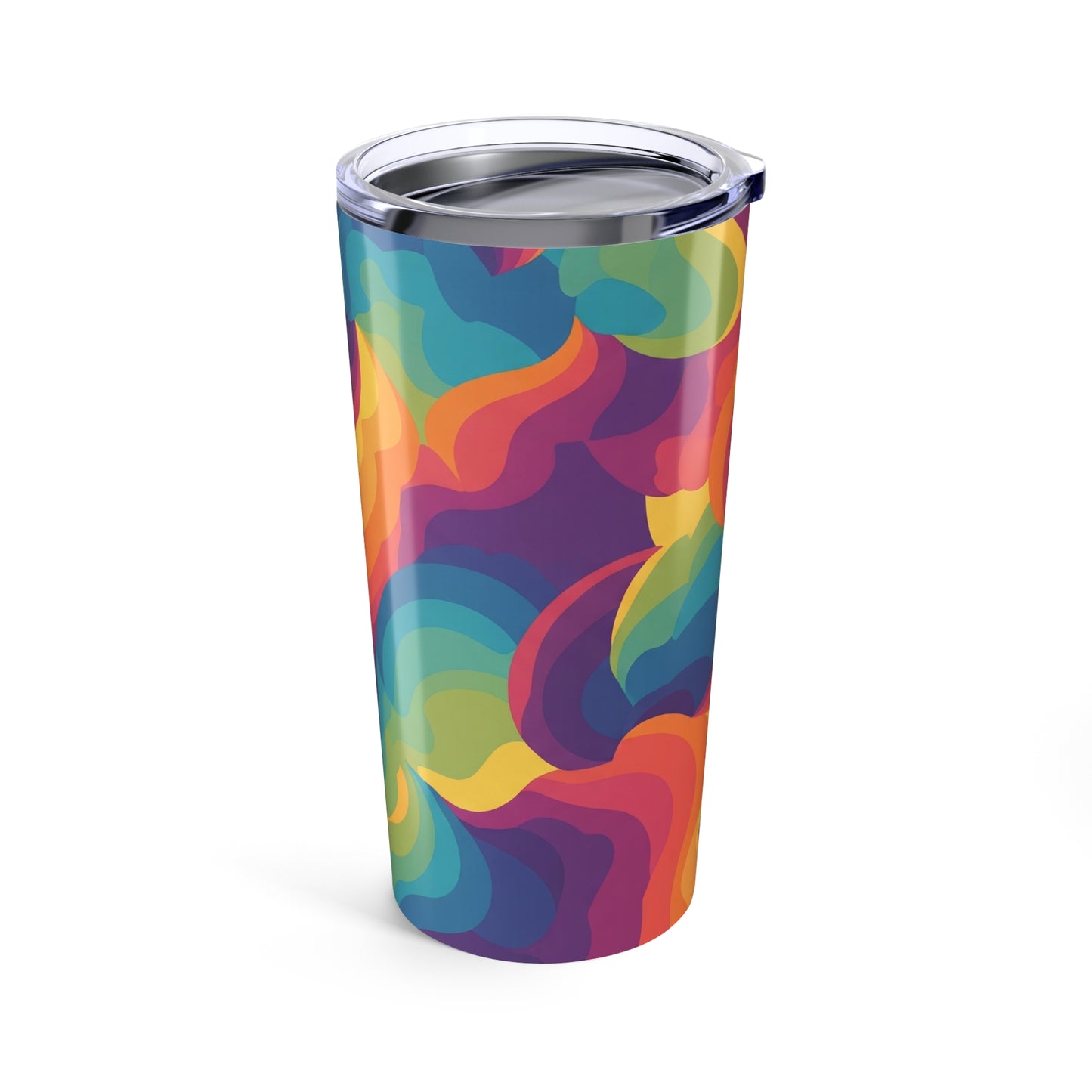 20oz Stainless Steel Tumbler Double Wall Vacuum Insulation Spill Resistant Printed Design BPA Free For Hot And Cold