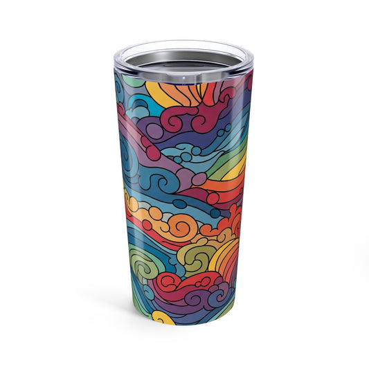 20oz Stainless Steel Travel Mug With Double Wall Vacuum Insulation Leak Proof BPA Free Durable Printed Coffee